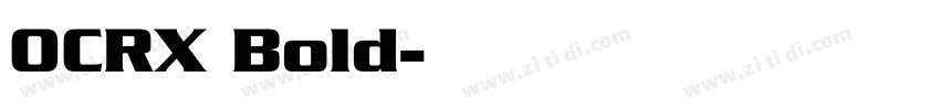 OCRX Bold字体转换
